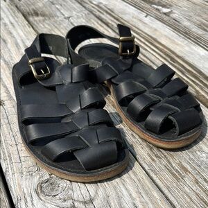 Duckfeet RINGKØBING fisherman style sandals Black size 39/US 8-8.5